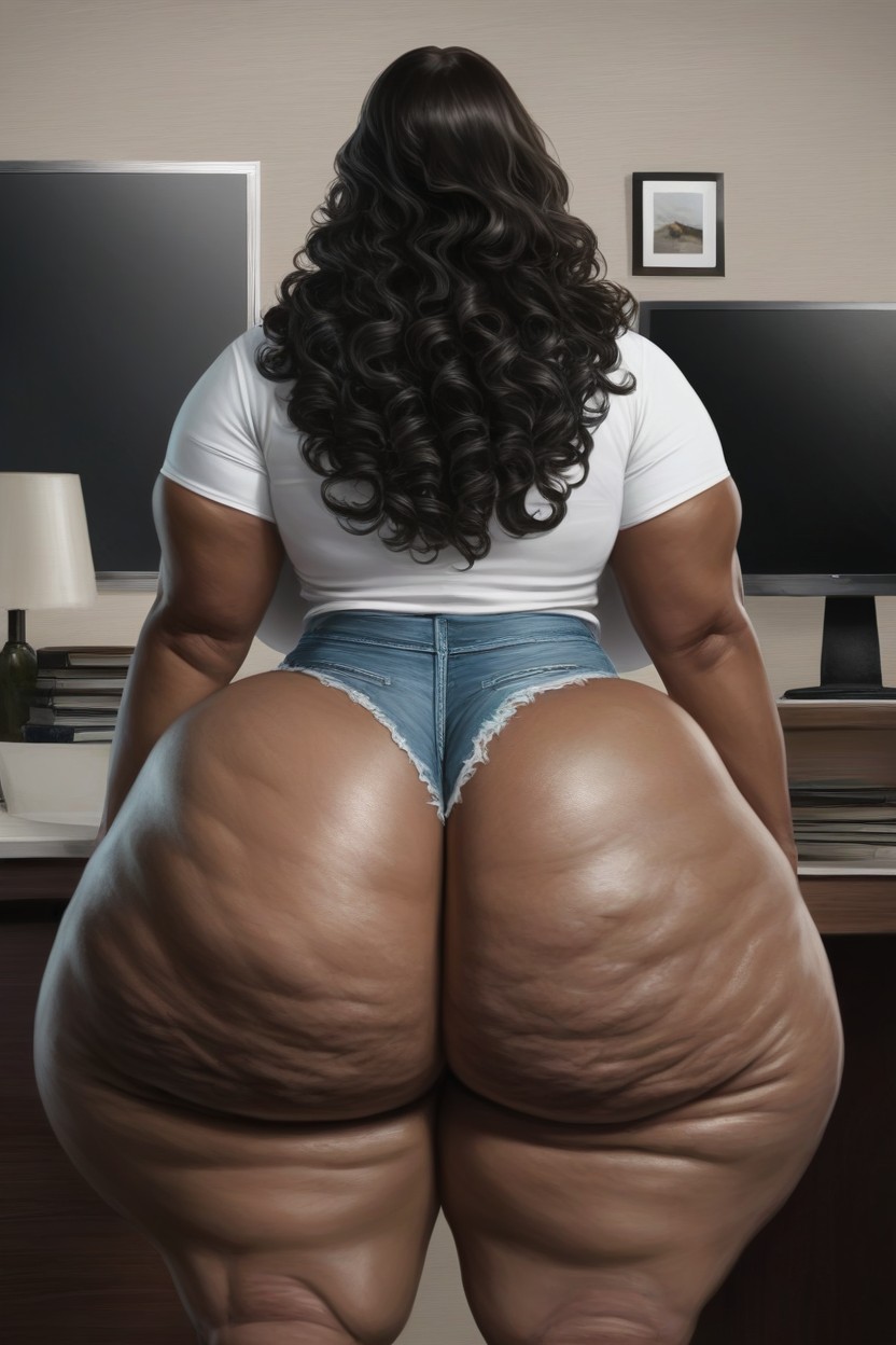Fat Hips, Laughing, Massive Cellulite Fake Ass AI Porn