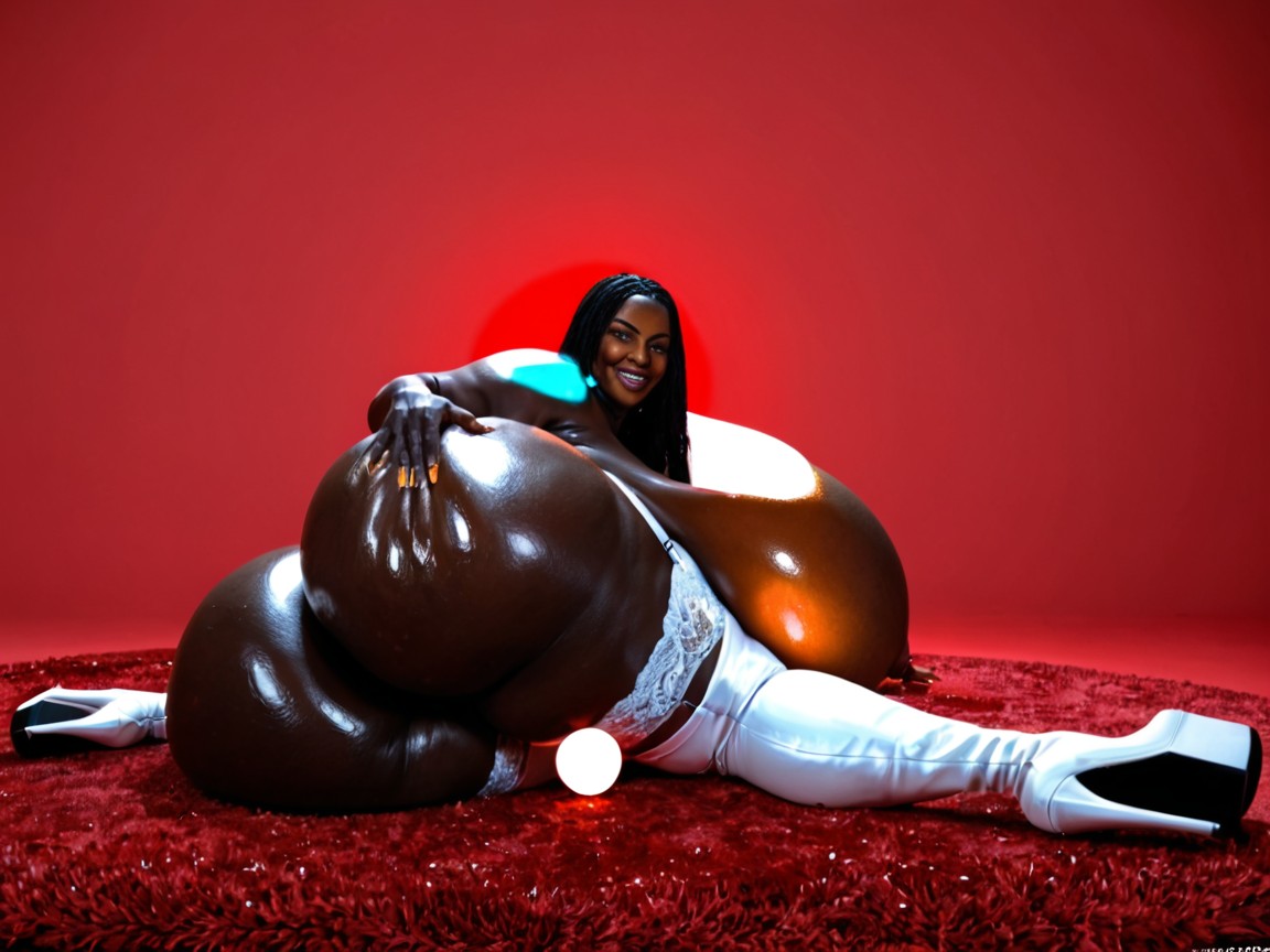 Red Background, 18+, Massive Ass BBW AI Porn