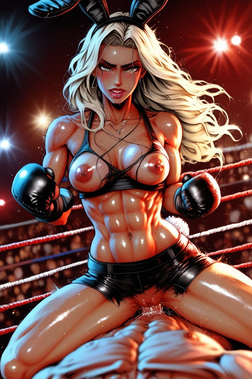 Rutkowski, Hyperdetailed, Boxing Glove Andripped Bra Hentai AI Porn