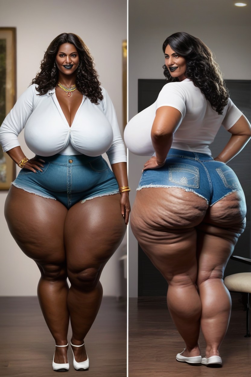 Long Length, Brown Eyes, Fat Hips AI Porn