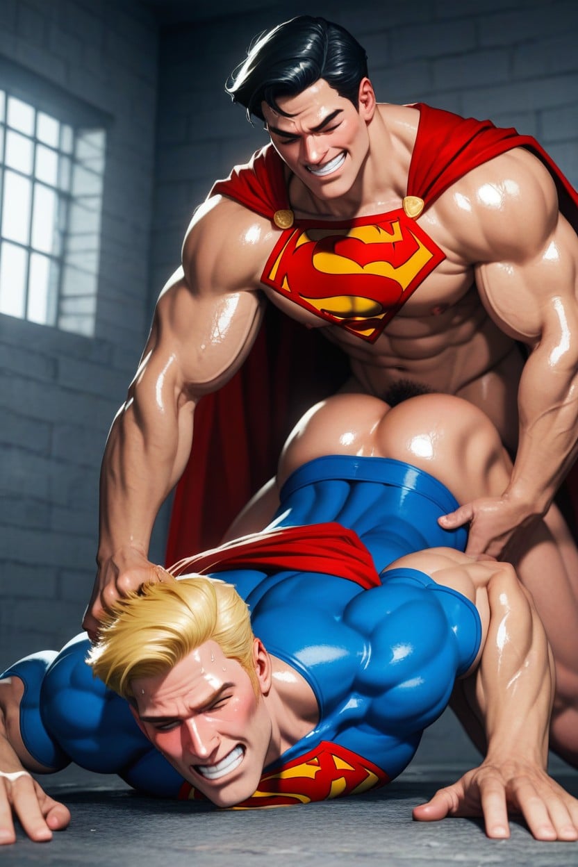 Only One Superman, Grabbing Hair, Huge Biceps KI Schwulenporno