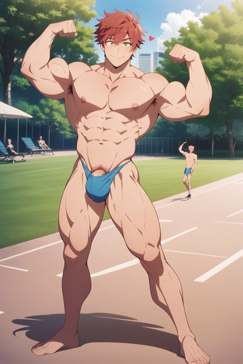 Biceps, Fat Pecs, One Person AI Gay Porn