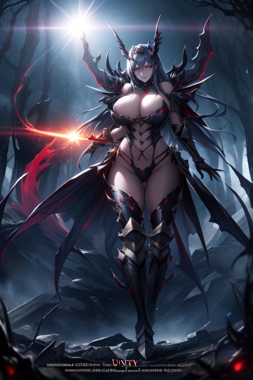 Thigh Gap, Long Legs, Red Moon Hentai AI Porn