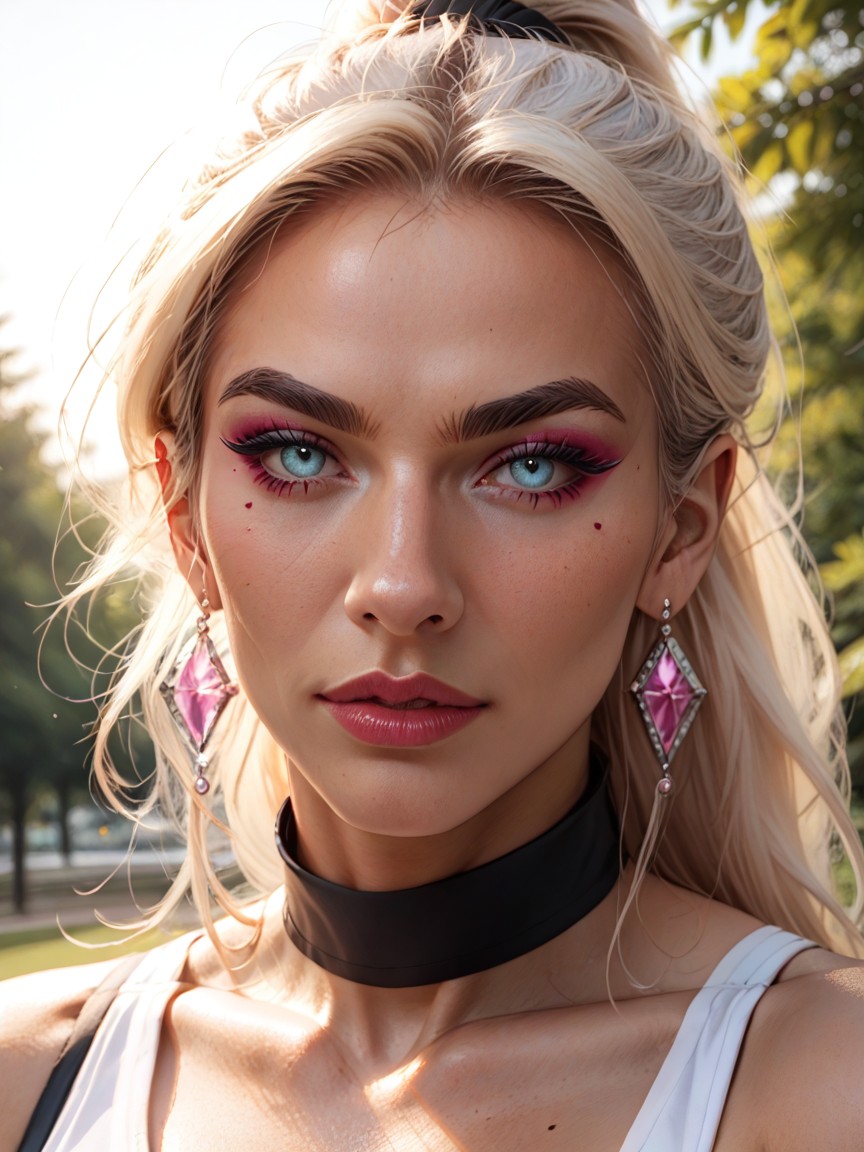 Ultra High Details, Sleek Ponytail, German AI Porn