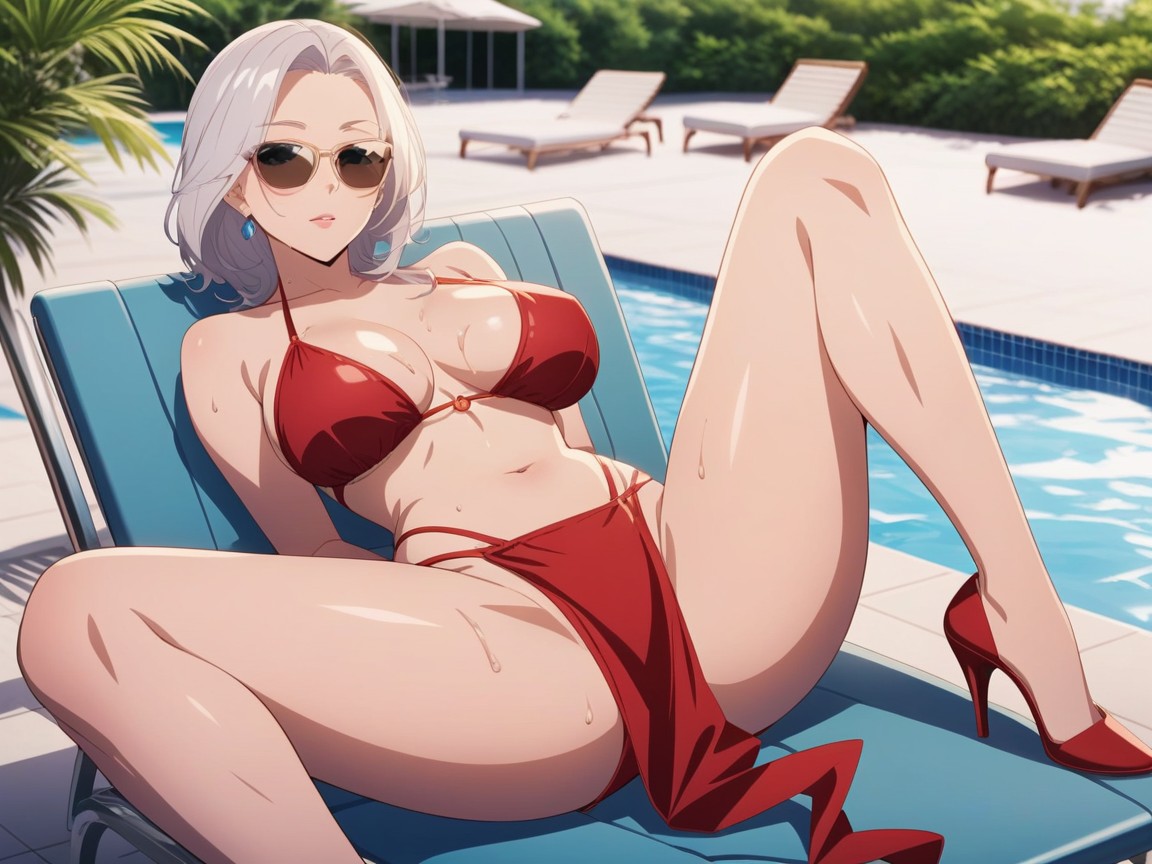 Yacht, Arms Behind Back, Oiled Skin Hentai AI Porn