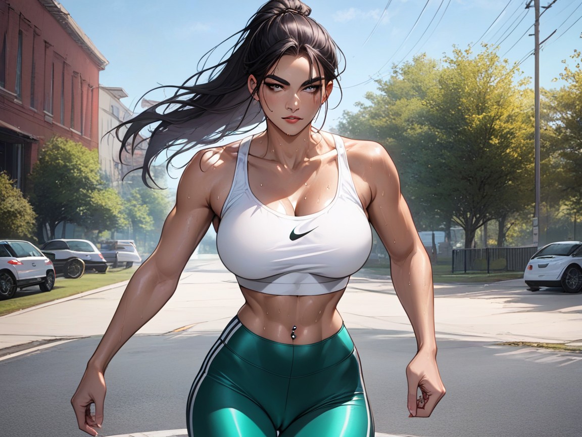 Toned Physique, Break, Bust Shot AI Porn