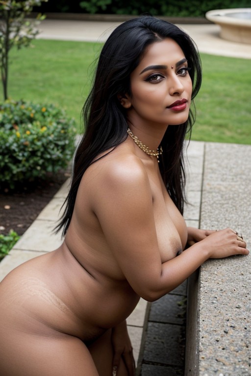 Nude X Naked, Ultra Dark Black Skin, Looking At Viewer AI Porn