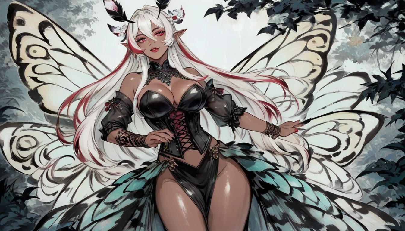 Corset, Long Hair, Oc Luna Hentai AI Porn