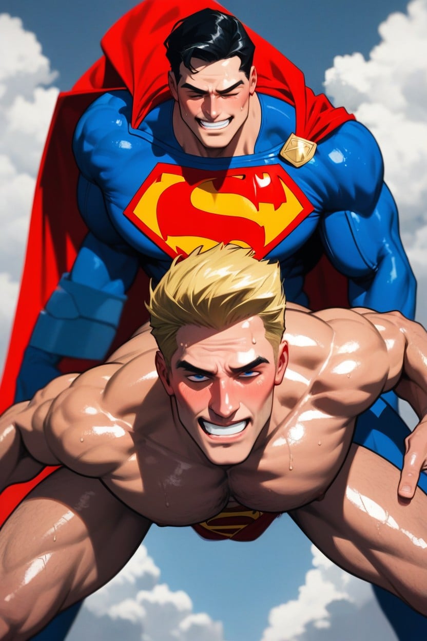 Thick Thighs, Superman Gets Fucked From Behind By A Naked Prisoner, Ass Exposed AI Gay Porn