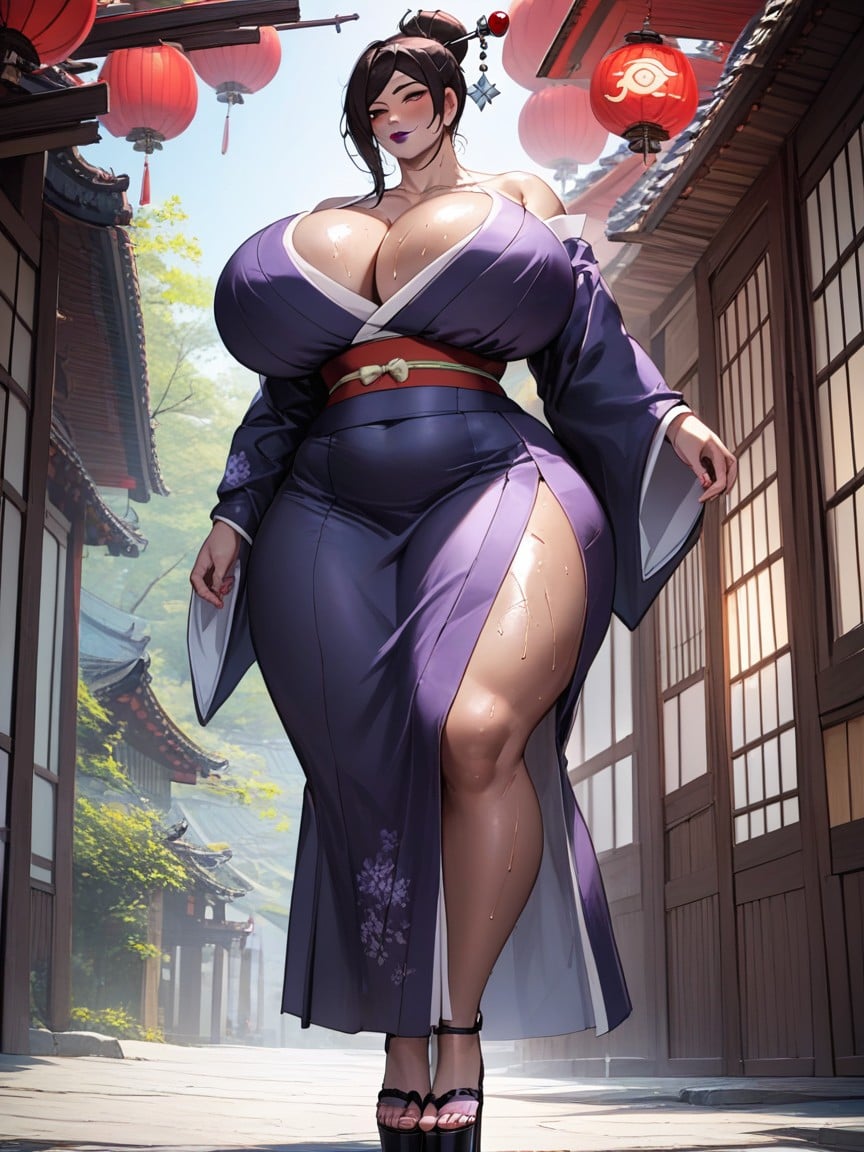 Breast Expansion, Thick Thighs, Detailed Eyes Hentai AI Porn