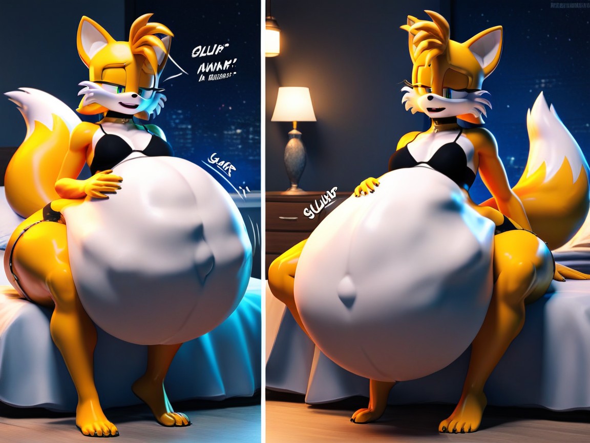 Female Miles Prower, Wide Hips, Oral Vore ファーリーAIポルノ