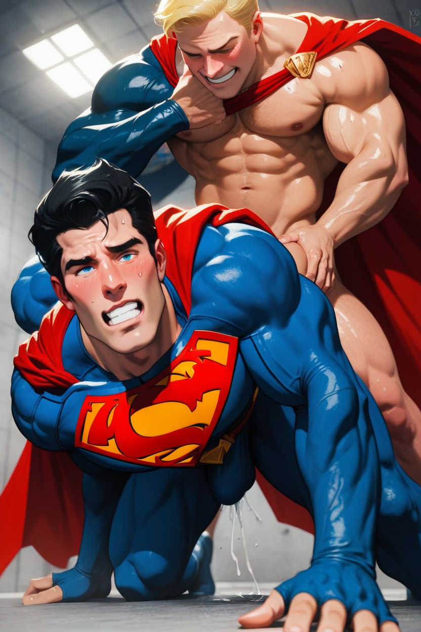 Sweaty, A Prisoner In Orange Jump Suit, Intense Anal Fuck AI Gay Porn