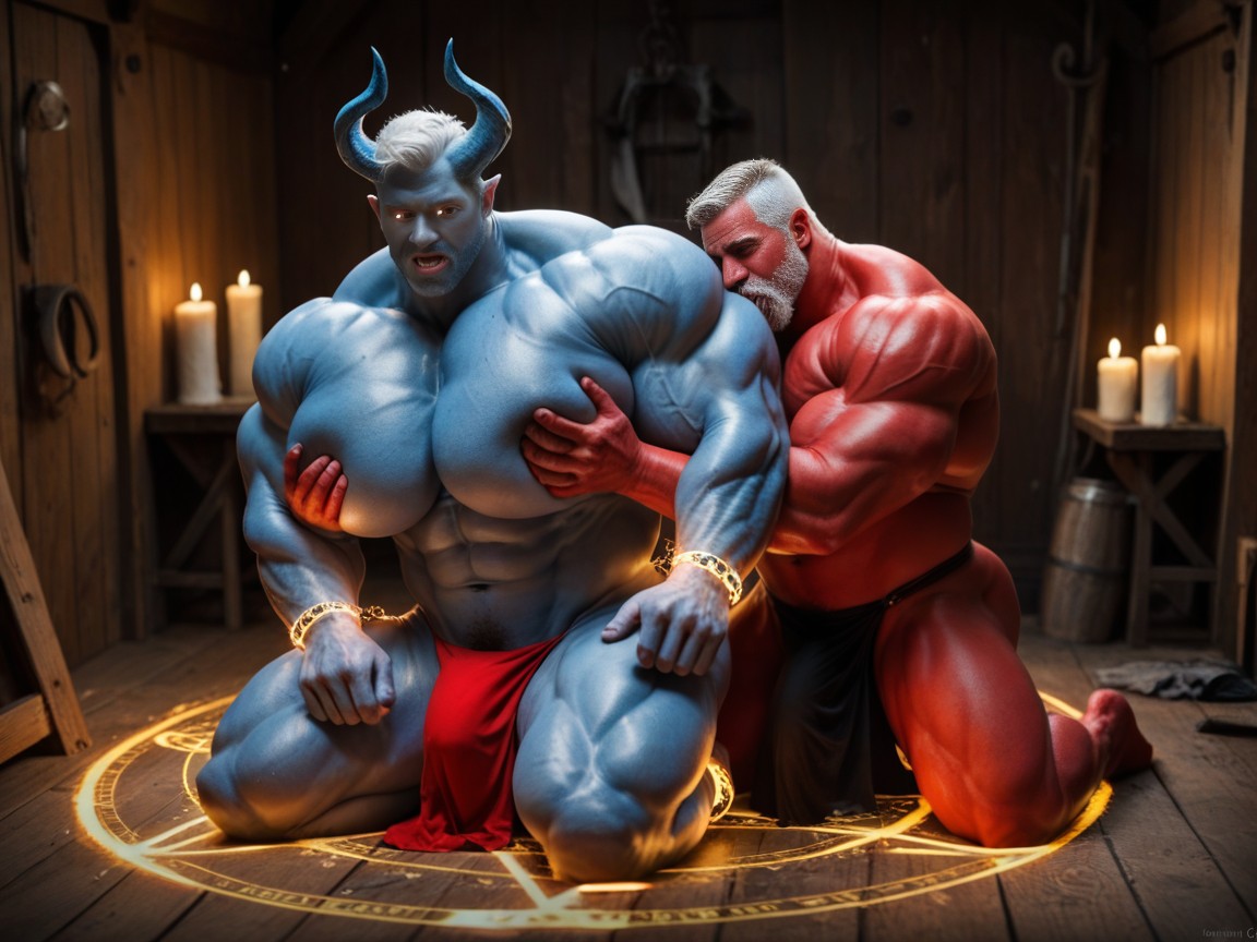 White Hair, Big Pecs, Male Only Porno IA Gay