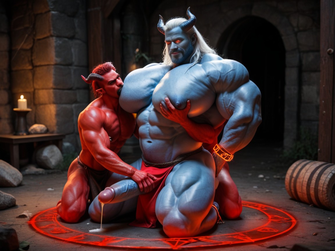 Fondling, Red Devil, Loincloth 게이 AI 포르노