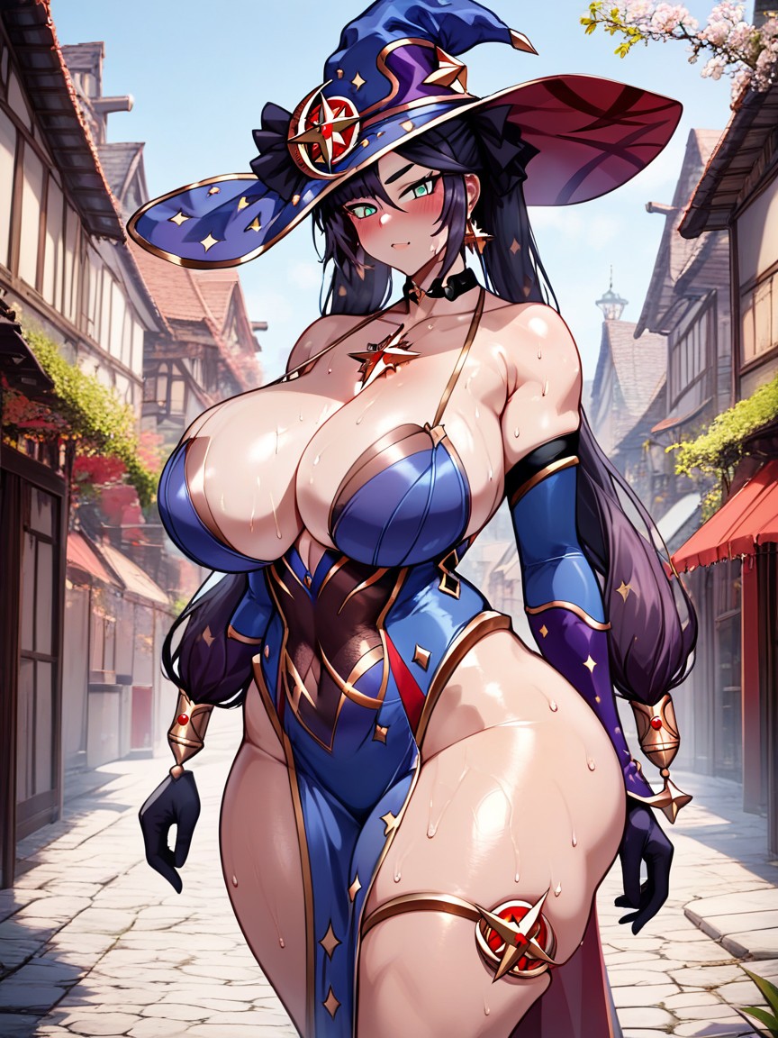 Mona's Clothes Massive Breasts, Shapely, 18+ Hentai AI Porn