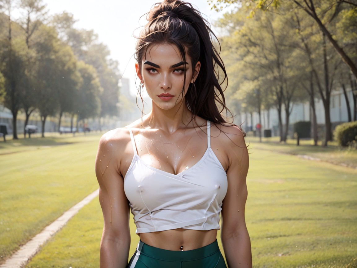 Cameltoe, Hazel Eyes, In The Park AI Porn
