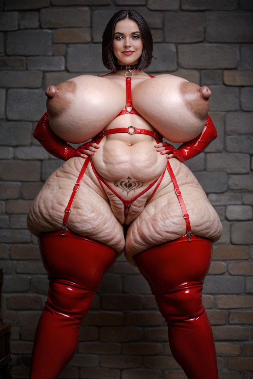 Hyperrealistic, Bubble Butt, Massive Hanging Breasts AI Porn