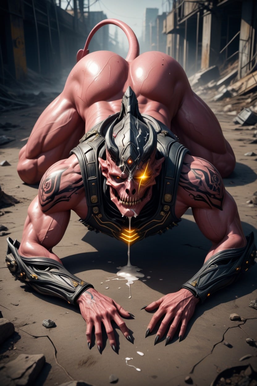 Consistent And Uniform Color Throughout Body, Boots, Massive Ass AI Gay Porn