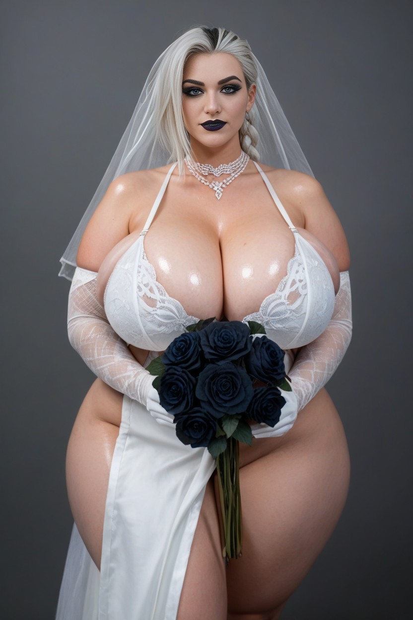 Wide Hips, Looking At Viewer, Nylon Gloves AI Porn