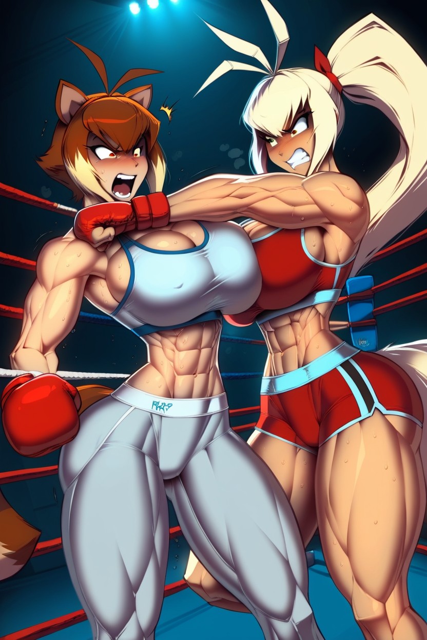 Muscular, 2 People, Boxing Hentai AI Porn