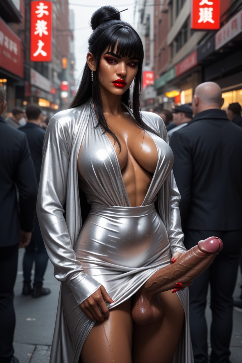Half Pulled Up, Asian Skin, Lean Body AI Gay Porn