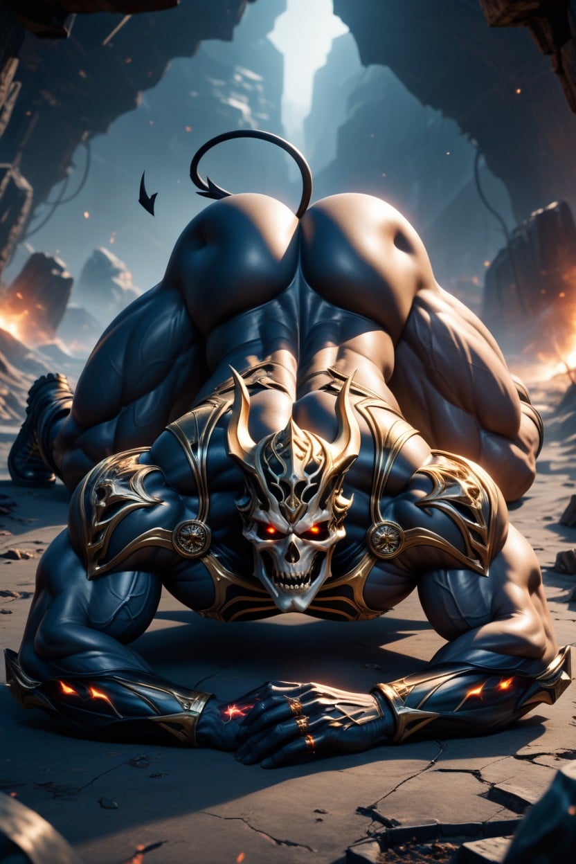 Demon Tail, Chinese, Exposed Face AI Gay Porn