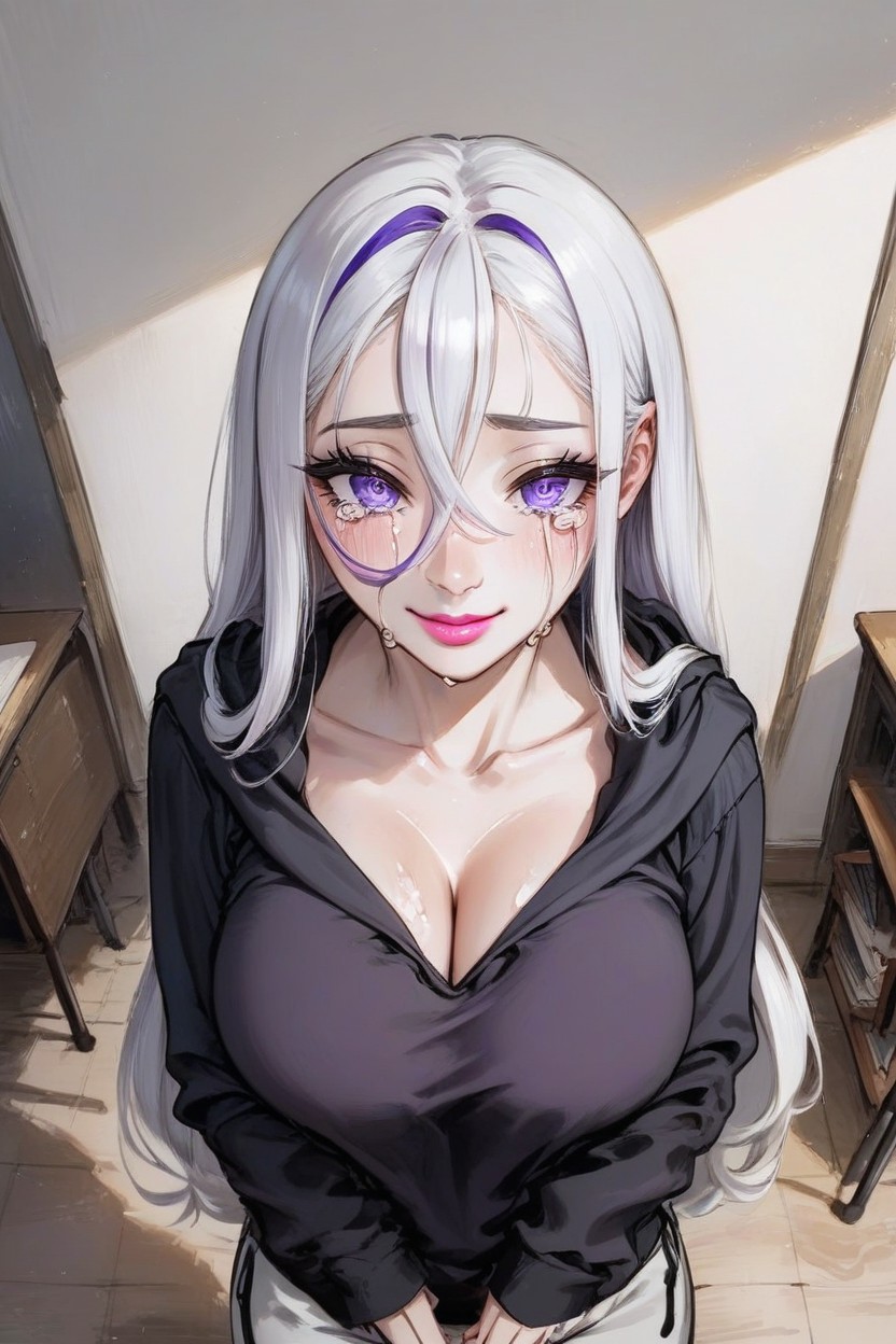 Hair On Face, Oiled Body, Classroom Hentai AI Porn