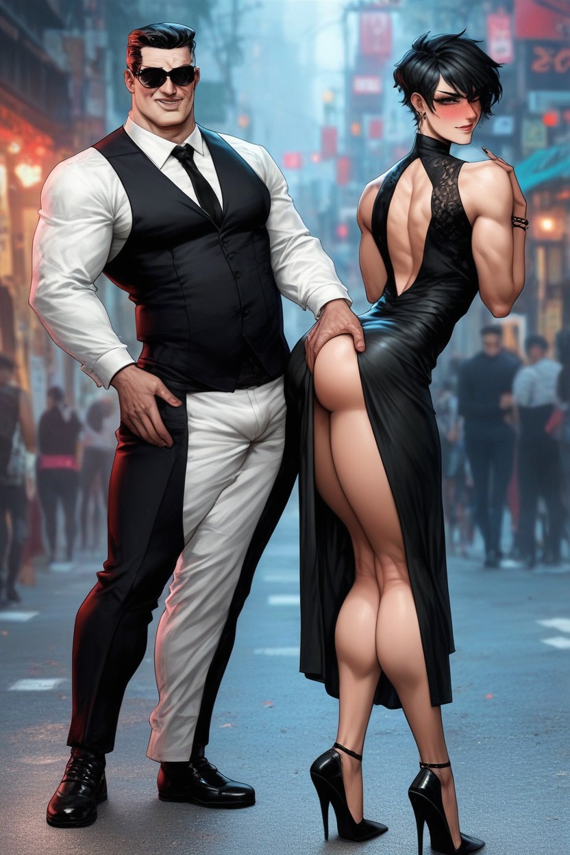 Faces, Feminine, Curvy Body AI Gay Porn
