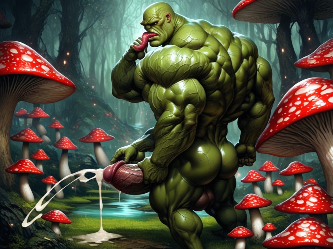 Detailed, Cordyceps Fungi Body, Rear View AI Gay Porn