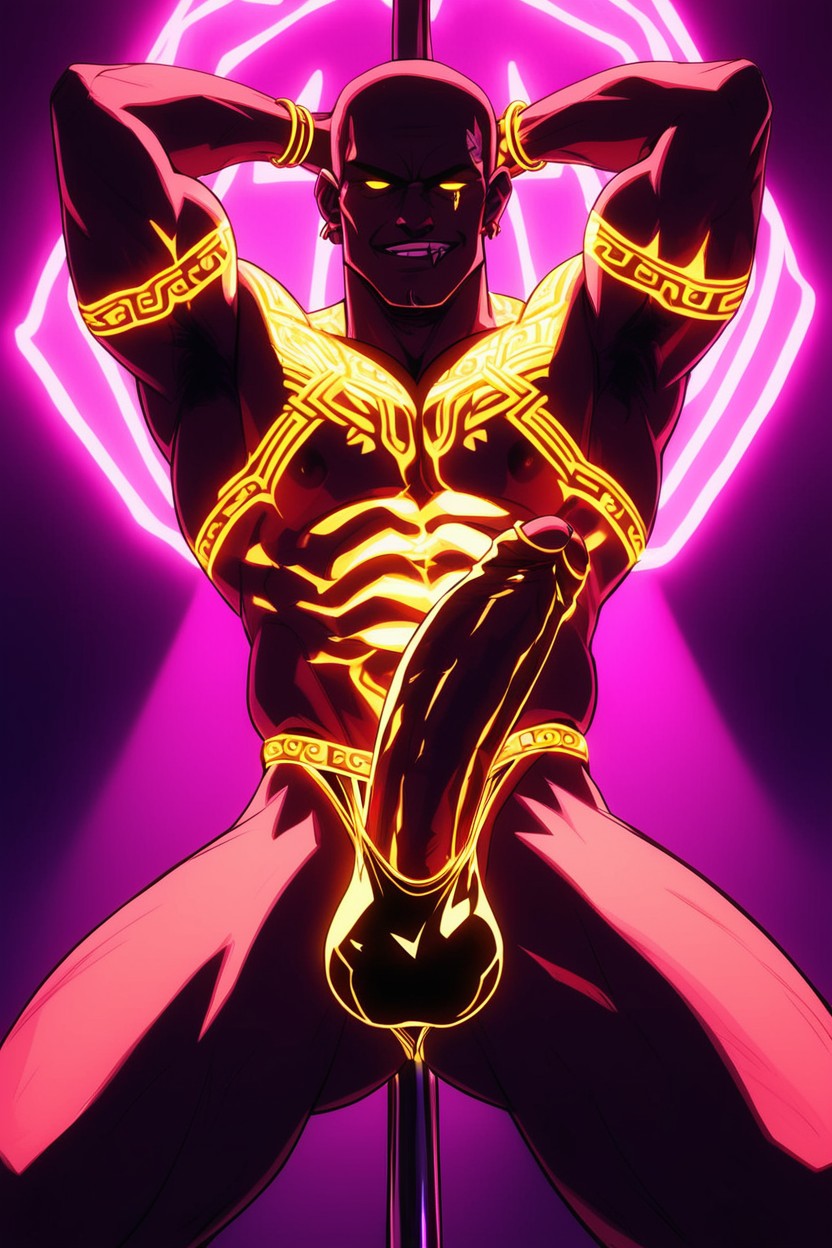 Evil Smirk, Gay Club, Nude Torso AI Gay Porn