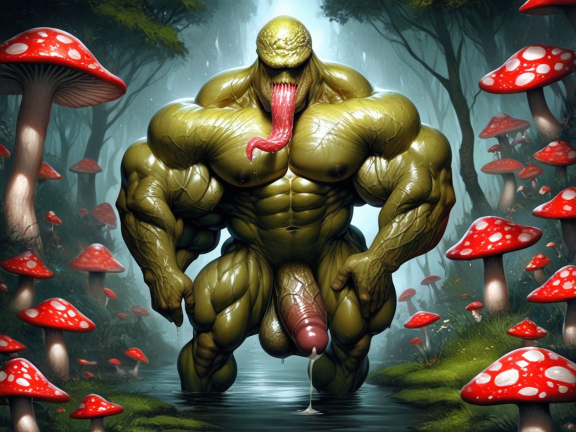 Veiny Penis Head, Huge Penis, Hyper Muscle 게이 AI 포르노