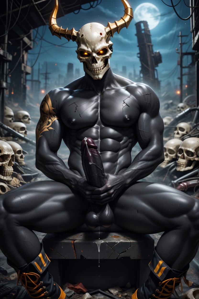 Chaos, Naked, Golden Horns Porno IA Gay
