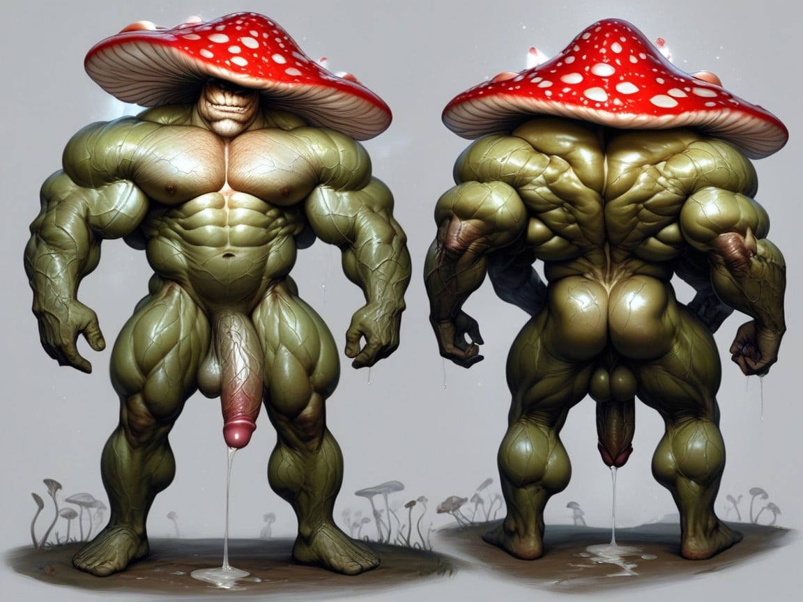 Huge Penis, Detailed, Fungus Instead Of Head ゲイAIポルノ
