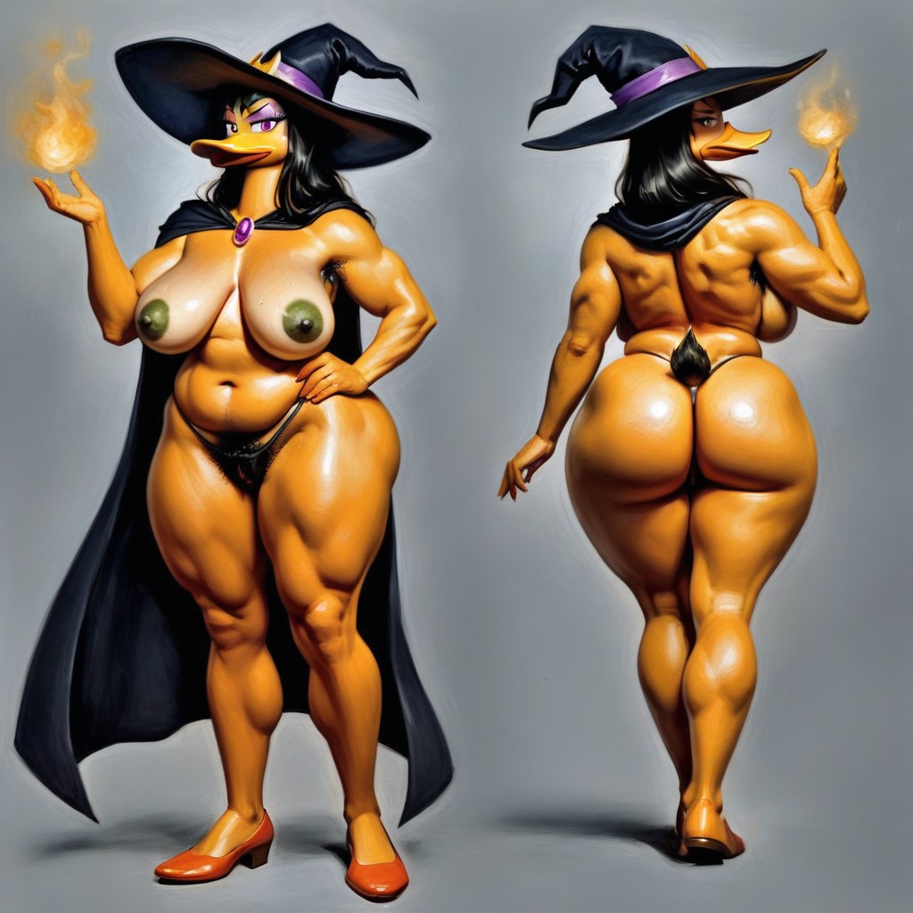 Steamy, Orange Thighs, Floating In The Air AI Porn