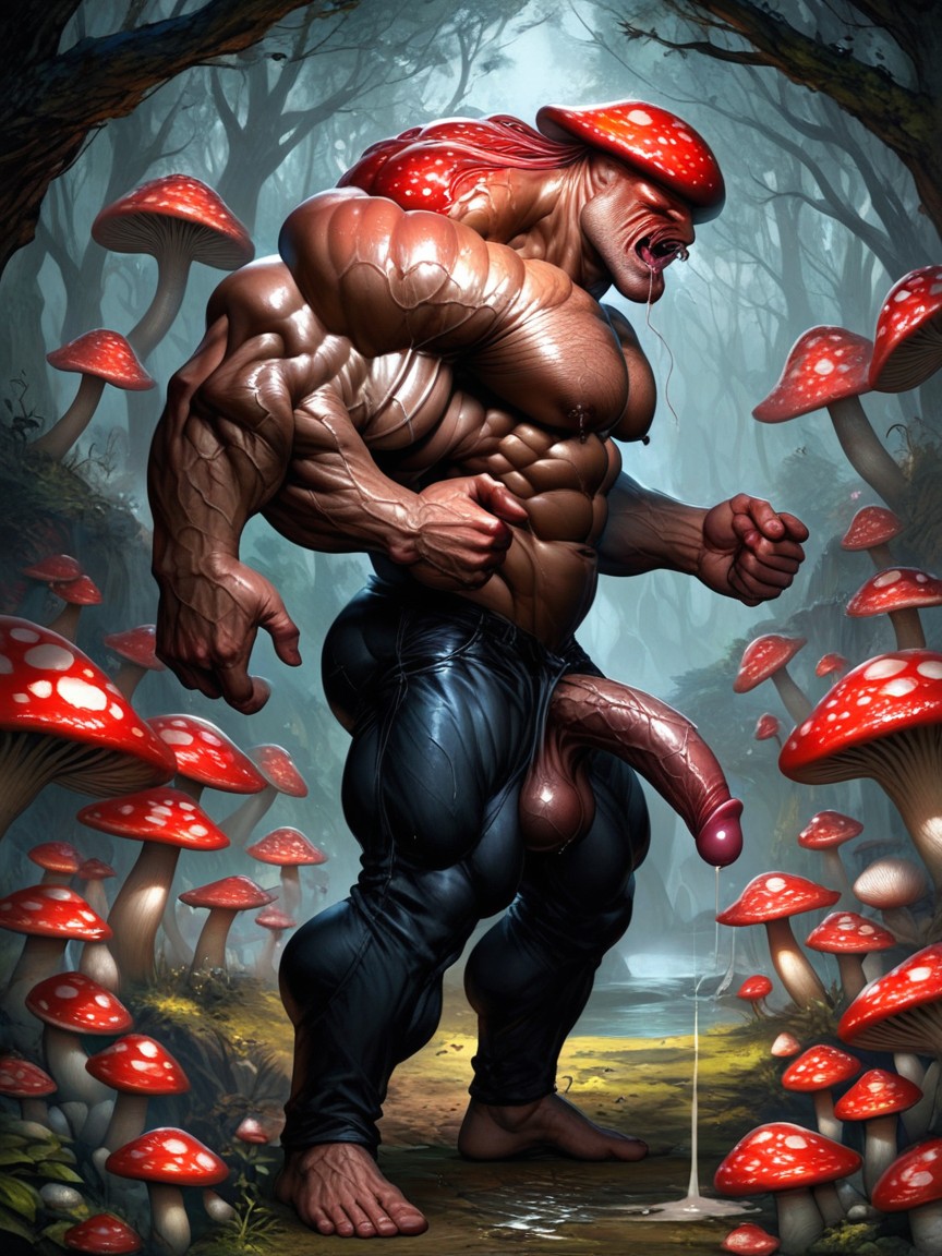 Huge Penis, Detailed, Hyper Muscle Porno IA Gay