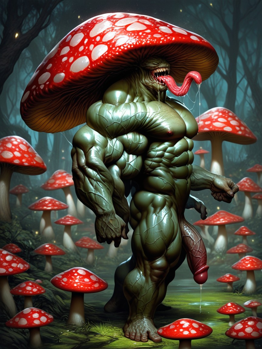 Veiny Balls, Long Torso, Huge Penis AI Gay Porn