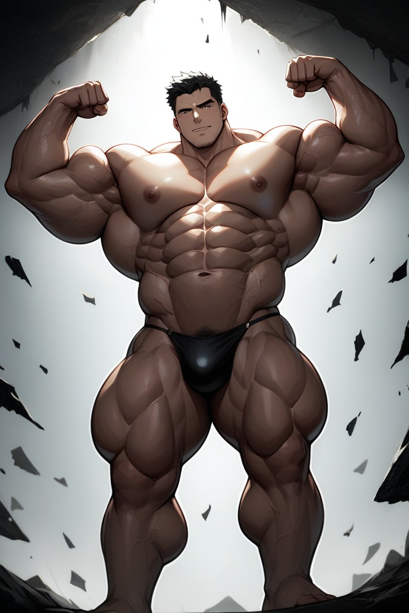 Dramatic Lighting, Wide Angle, Black Hair AI Gay Porn