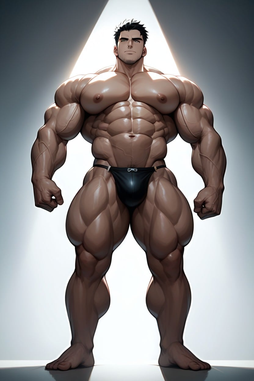 Muscle Monster, Thong, Hyper Detailed AI Gay Porn