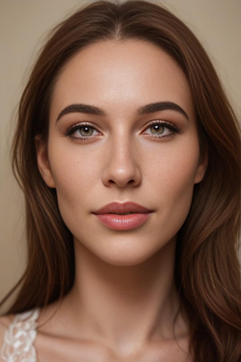 Wide Chin, Very Forehead, Heart Shaped Lips AI Porn