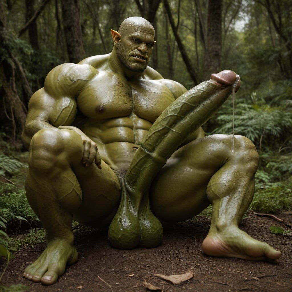 Green Cock, Goblin, Monstrous Orc AI Gay Porn