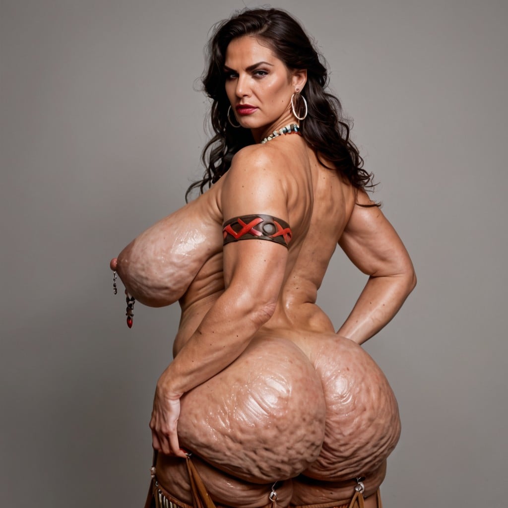 Wrinkled Breasts, Naked, Extremely Large Ass MILF AI Porn