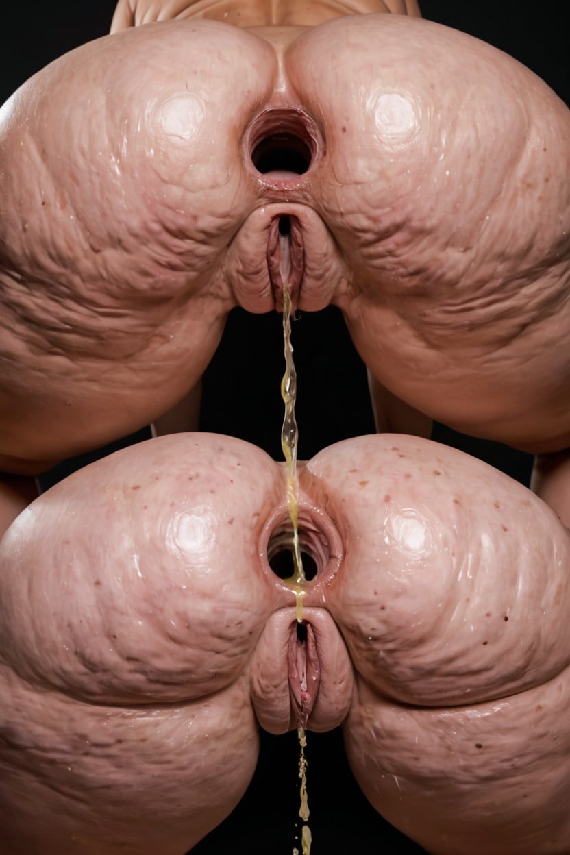 Enema Into Mouth, Gaping Ass, Puffy Anus BBW AI Porn