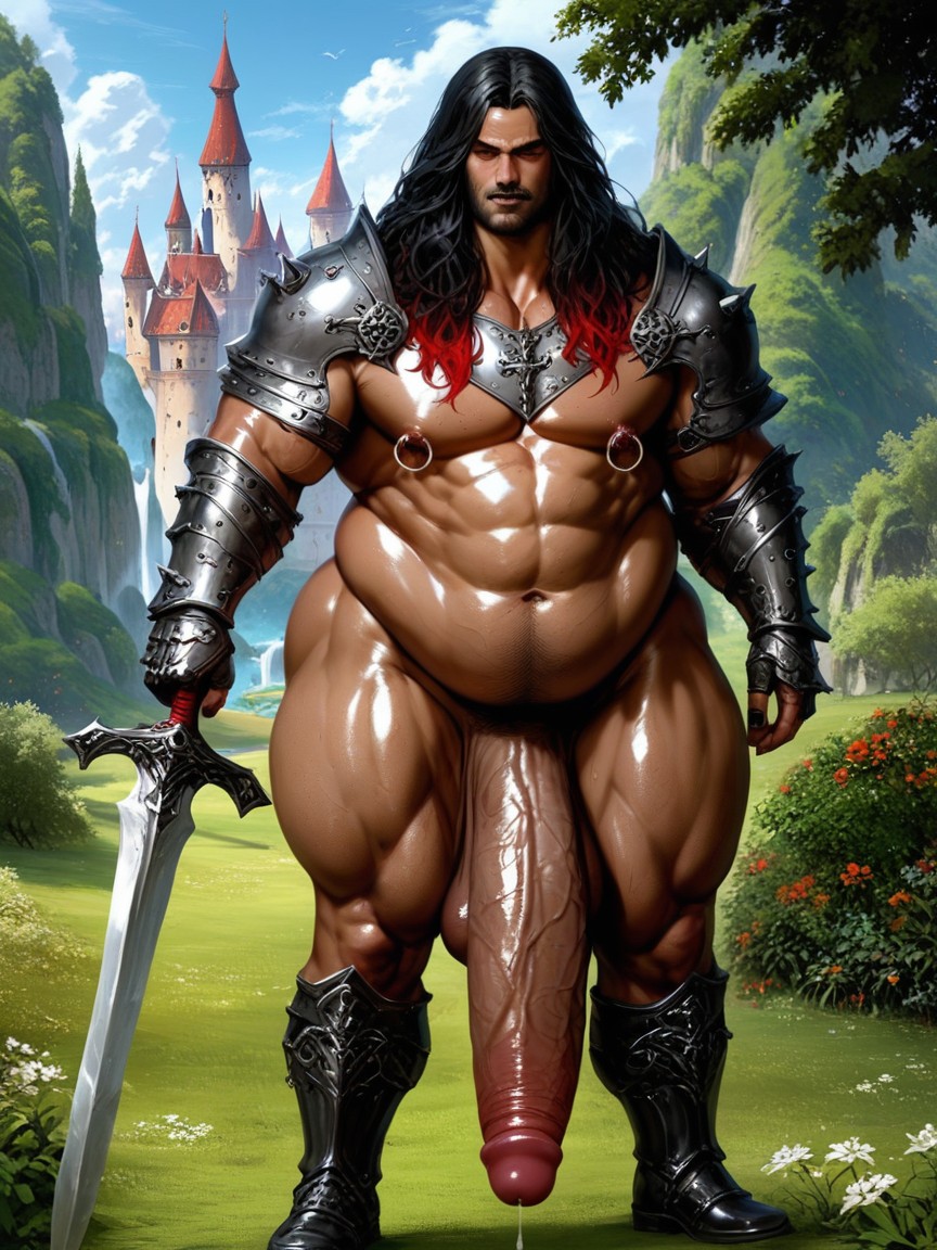 Naked, Thick Fat Body, Black Boots AI Gay Porn