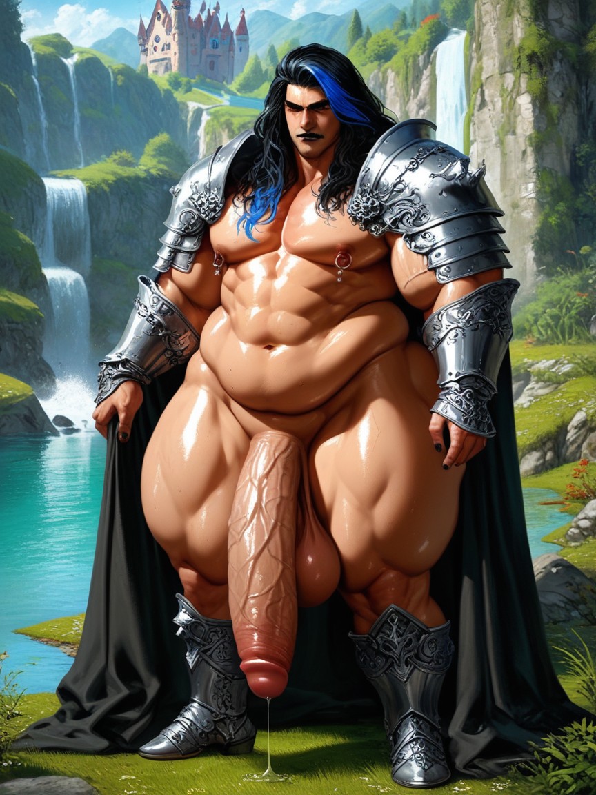 Morbidly Obese, Massive Ass, Nipple Rings AI Gay Porn