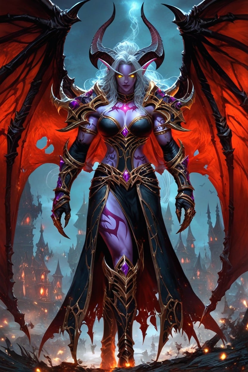 Female Version, Long Hair, Night Elves Hentai AI Porn