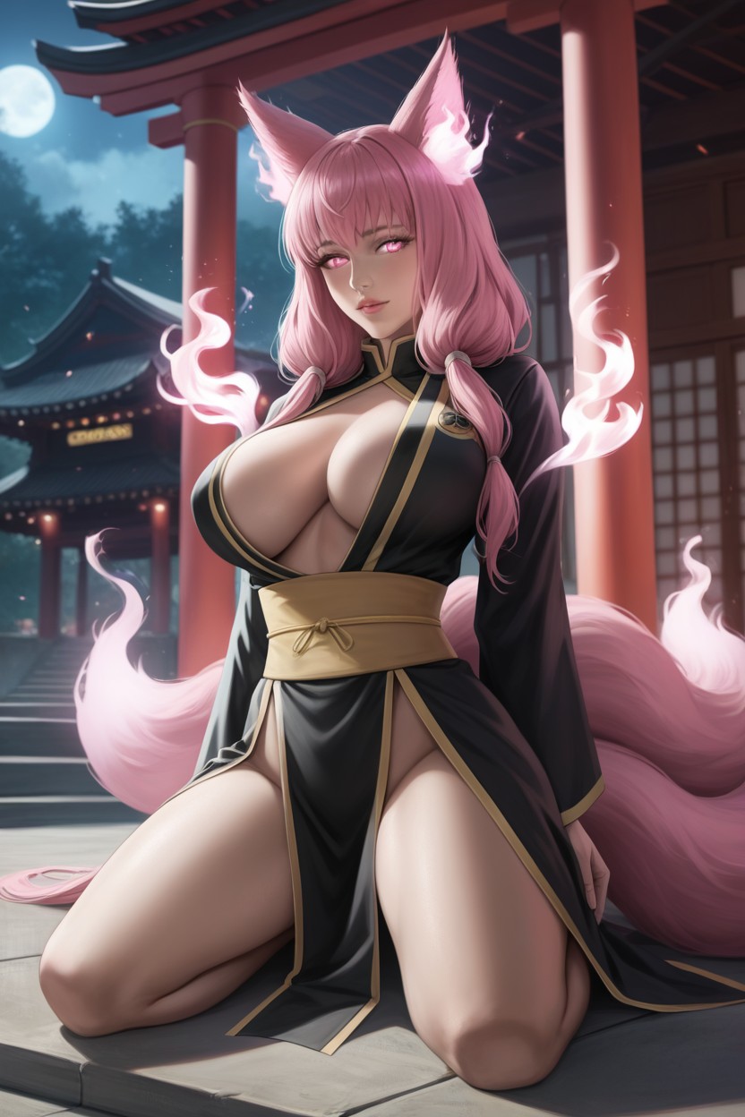 Break, Glowing Pink Eyes, Busty Breasts Hentai AI Porn