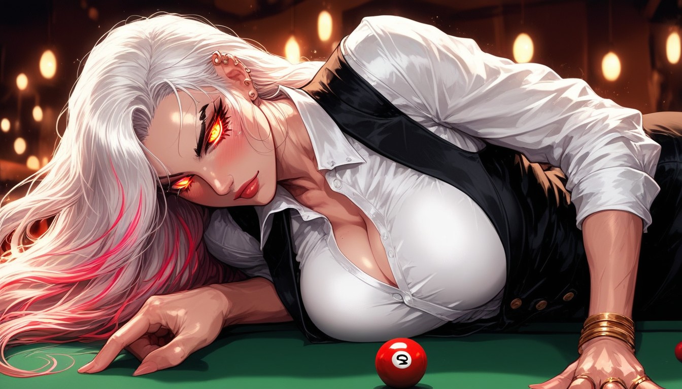 Null Artstyle, Poised For A Precise Shot, Cleavage Hentai AI Porn
