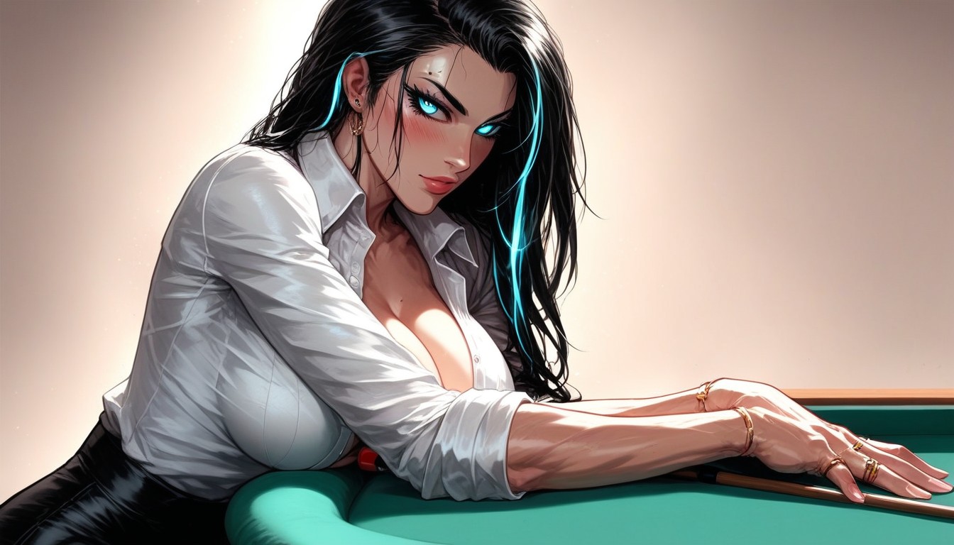 Gold Rings On Fingers, Side View, Intense Focused Gaze Hentai AI Porn