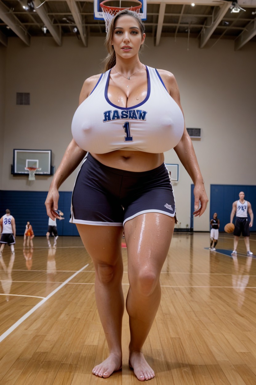 Towering, Horny Look, Extremely Tall Woman AI Porn