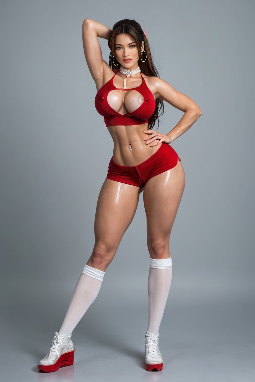 Camel Toe Pussy, Perky Boobs, Waist AI Porn